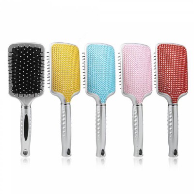 Masterlee 2020 beautiful color  custom logo plastic massage Combs  with diamond for girl