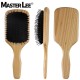 Masterlee custom logo Wood Brush Wooden Hairbrush Hair Boar Bristle Nylon Bristles