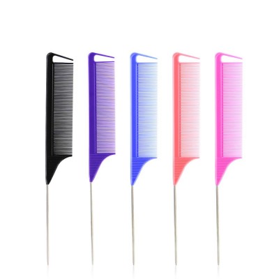 Masterlee Hot Selling Travel Plastic Parting Comb Barber Cheap Rat Tail Carbon Fiber Brush Comb for Hair