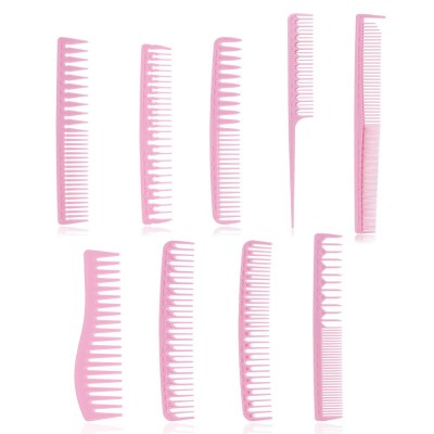 Masterlee  beautiful pink color hair brushes professional hair cutting comb set for barber