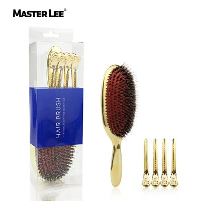 Masterlee Custom Logo Fashion Boar Bristle Nylon Scalp Massage Combs Hair Brush stying tool for beauty