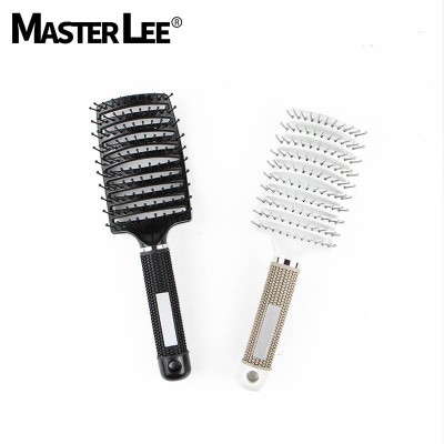 Masterlee custom logo Salon Hairdressing Hair Extension Comb White Detangling Hair Brush