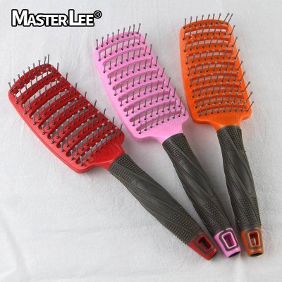 Masterlee custom logo  detangling vent curved custom professional paddle hair brush