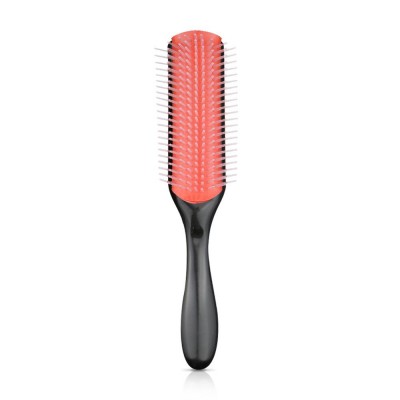 Masterlee 9 row hair Styling Brush smooth  Detangle Curly Nylon Small Curved Hair Brush with custom logo