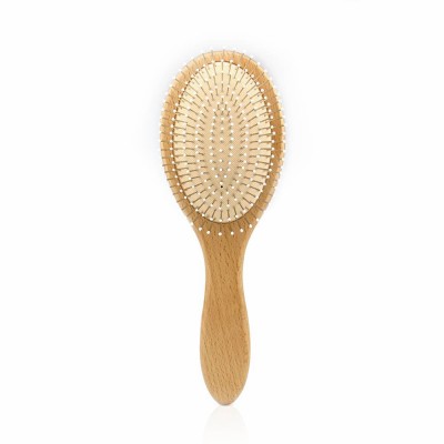 Masterlee Paddle detangler hair brush with wood handle stain teeth massage hair combs