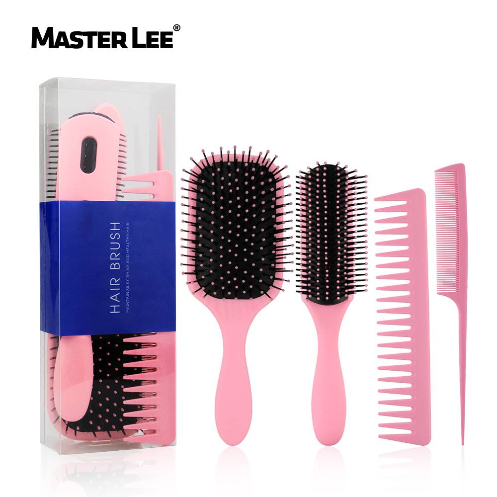 Masterlee Custom Detangling Hair Brushes Amazon Top Sell Massage Comb Set Rat Tail Comb Wide Tooth Comb