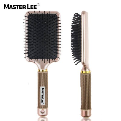 Masterlee Custom Logo Square Paddle Hair Brush Massage With Soft Handle